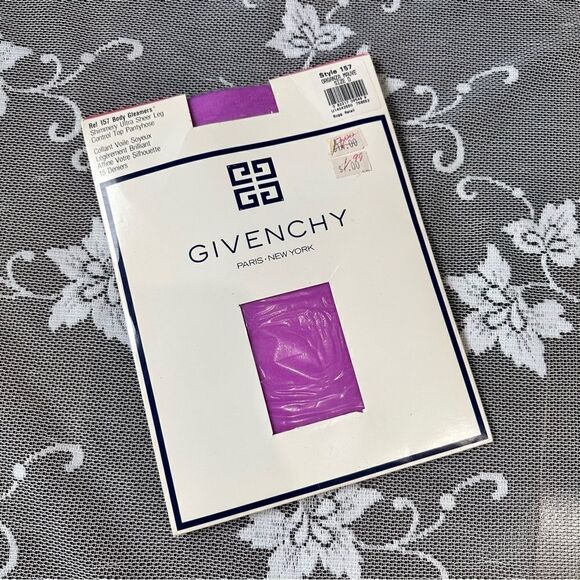 Vintage Givenchy Shimmery Ultra Sheer Leg Control Top Pantyhose - Picture 1 of 7